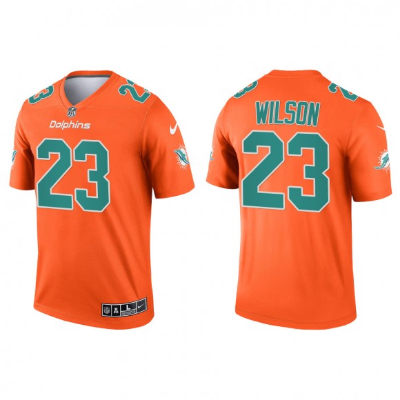 Men's Miami Dolphins Jeff Wilson Orange Inverted Legend Jersey