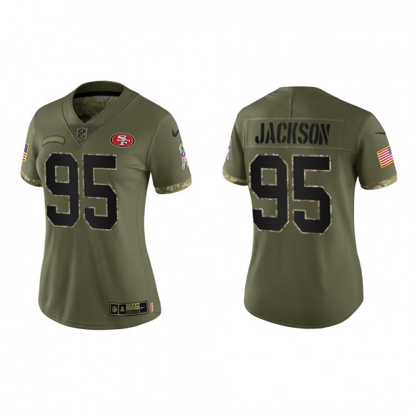Drake Jackson Women's San Francisco 49ers Olive 2022 Salute To Service Limited Jersey