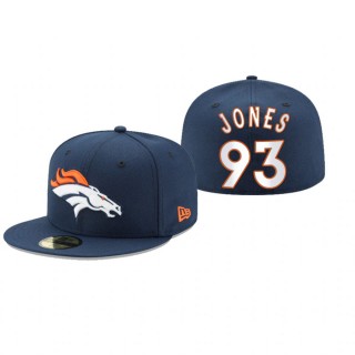 Denver Broncos Dre'mont Jones Navy Omaha 59FIFTY Fitted Hat