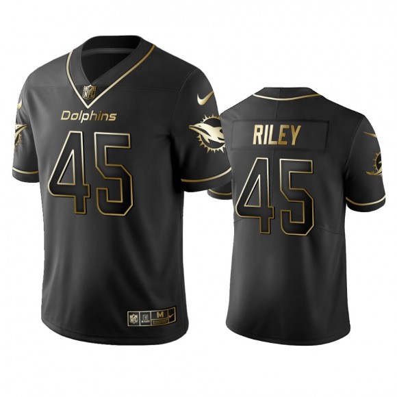 Duke Riley Dolphins Black Golden Edition Vapor Limited Jersey