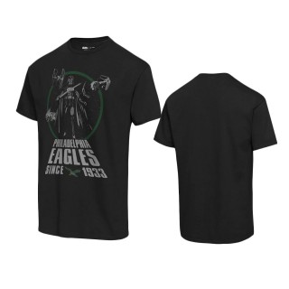 Philadelphia Eagles Black Disney Star Wars Empire Title Crawl T-Shirt