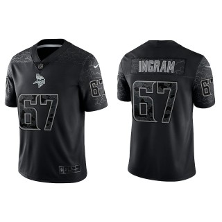 Ed Ingram Minnesota Vikings Black Reflective Limited Jersey