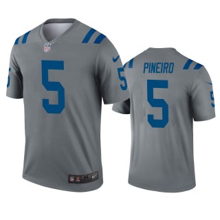 Indianapolis Colts Eddy Pineiro Gray Inverted Legend Jersey