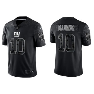 Eli Manning New York Giants Black Reflective Limited Jersey