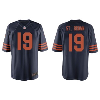 Men's Chicago Bears Equanimeous St. Brown Navy Throwback Game Jersey