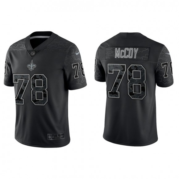 Erik McCoy New Orleans Saints Black Reflective Limited Jersey