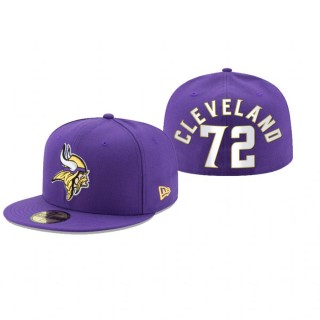 Minnesota Vikings Ezra Cleveland Purple Omaha 59FIFTY Fitted Hat