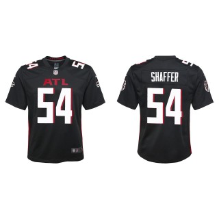 Youth Justin Shaffer Falcons Black Game Jersey