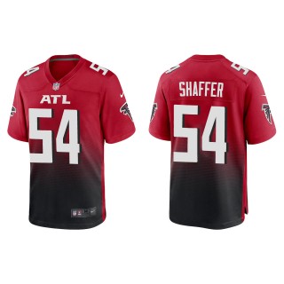 Justin Shaffer Falcons Red Game Jersey