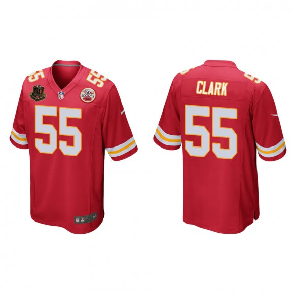 Men's Kansas City Chiefs Frank Clark Red 50th Anniversary Of Operation Linebacker Jersey