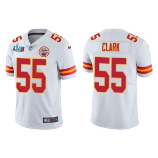 Frank Clark Men's Kansas City Chiefs Super Bowl LVII White Vapor Limited Jersey