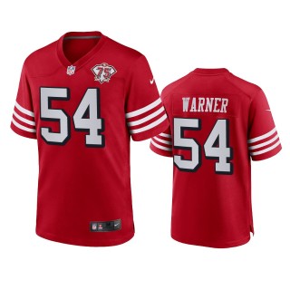 San Francisco 49ers Fred Warner Scarlet 75th Anniversary Jersey