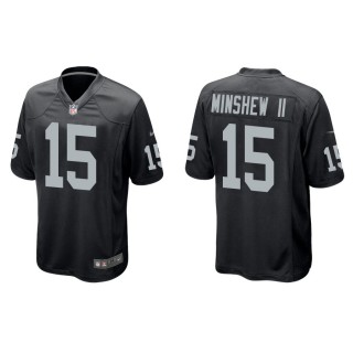 Men's Gardner Minshew II Raiders Black Game Jersey