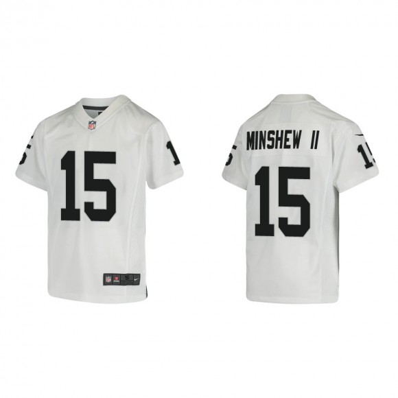 Youth Gardner Minshew II Raiders White Game Jersey