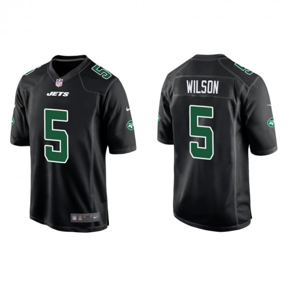 Jersey Garrett Wilson Jets Men's Fashion Game Black