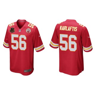 Men's Kansas City Chiefs George Karlaftis Red 50th Anniversary Of Operation Linebacker Jersey