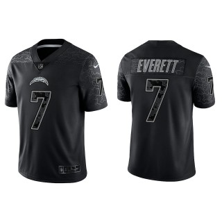Gerald Everett Los Angeles Chargers Black Reflective Limited Jersey