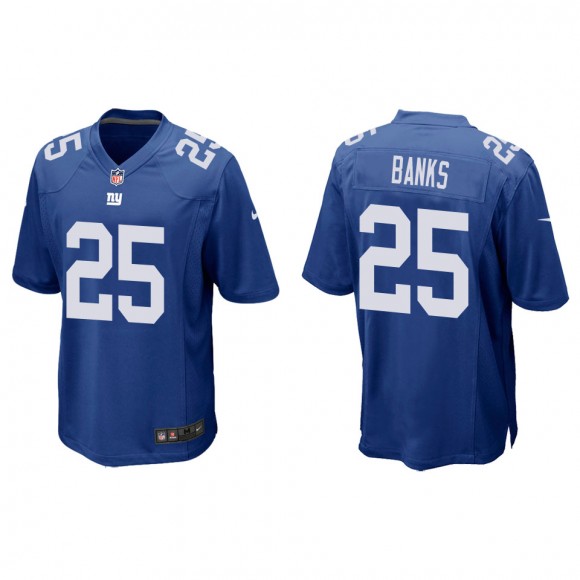 Deonte Banks Royal 2023 NFL Draft Game Jersey