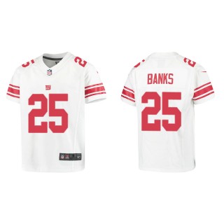 Youth Deonte Banks Giants White Game Jersey