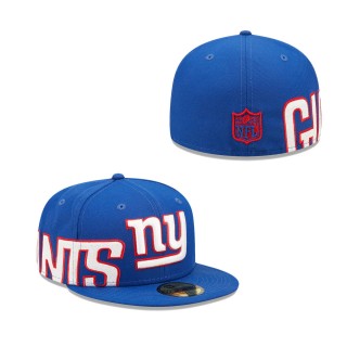Men's New York Giants Royal Side Split 59FIFTY Fitted Hat