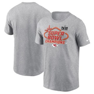 Chiefs Gray Super Bowl LVIII Champions Locker Room Trophy T-Shirt