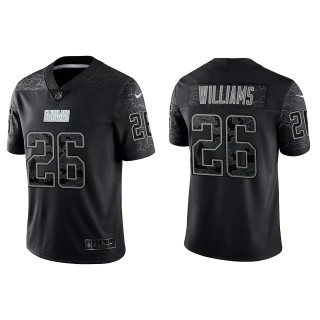 Greedy Williams Cleveland Browns Black Reflective Limited Jersey