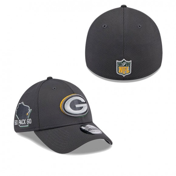 Green Bay Packers Graphite 2024 NFL Draft 39THIRTY Flex Hat