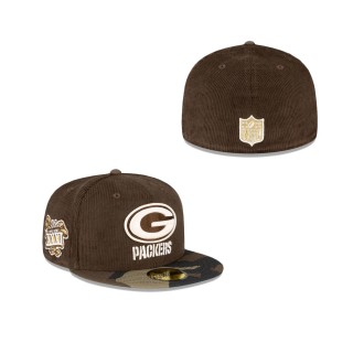 Green Bay Packers Just Caps Brown Camo Fitted Hat