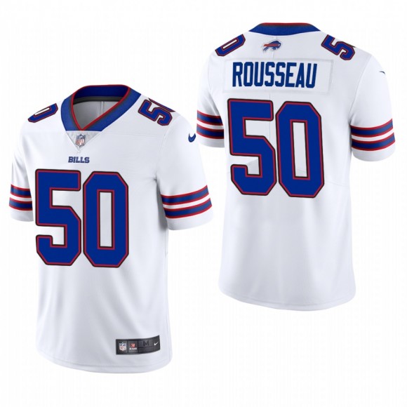 Bills Gregory Rousseau Vapor Limited Jersey White