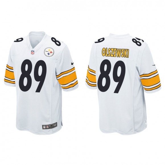 Men's Pittsburgh Steelers Gunner Olszewski White Game Jersey