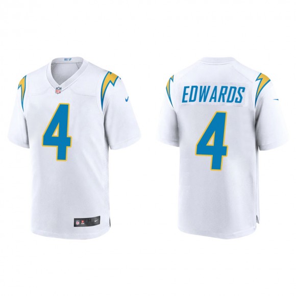 Men's Gus Edwards Chargers White Game Jersey