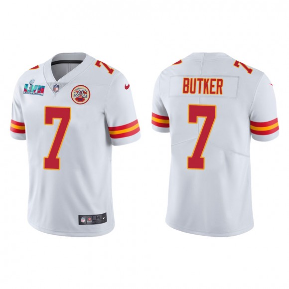 Harrison Butker Men's Kansas City Chiefs Super Bowl LVII White Vapor Limited Jersey