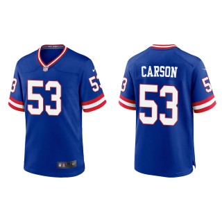 Harry Carson Men's New York Giants Royal Classic Game Jersey