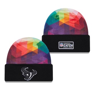 Houston Texans Black 2023 NFL Crucial Catch Cuffed Knit Hat