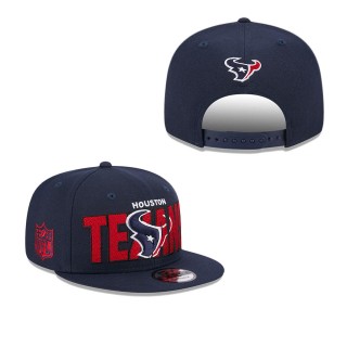 Men's Houston Texans Navy 2023 NFL Draft 9FIFTY Snapback Adjustable Hat