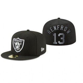 Las Vegas Raiders Hunter Renfrow Black Omaha 59FIFTY Fitted Hat