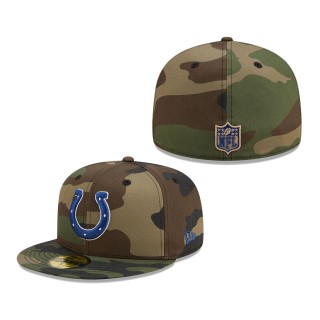 Men's Indianapolis Colts New Era Camo Woodland 59FIFTY Fitted Hat
