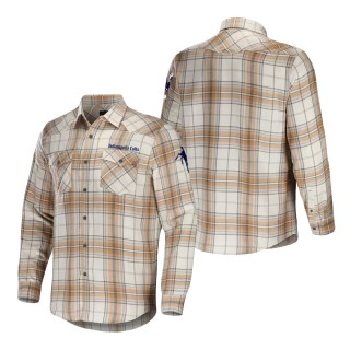 Indianapolis Colts NFL x Darius Rucker Collection Tan Flannel Long Sleeve Button-Up Shirt