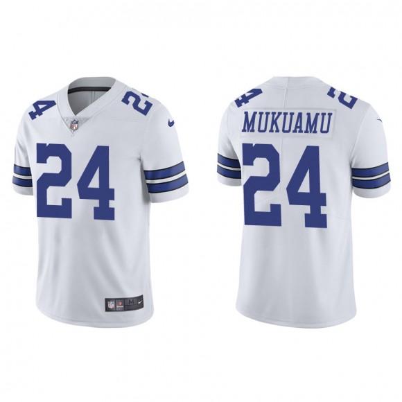 Men's Dallas Cowboys Israel Mukuamu White Vapor Limited Jersey