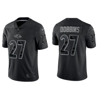 J.K. Dobbins Baltimore Ravens Black Reflective Limited Jersey