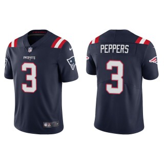 Men's New England Patriots Jabrill Peppers Navy Vapor Limited Jersey