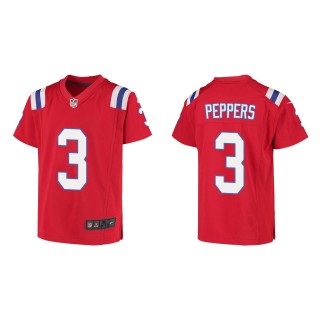Jabrill Peppers Youth New England Patriots Red Game Jersey