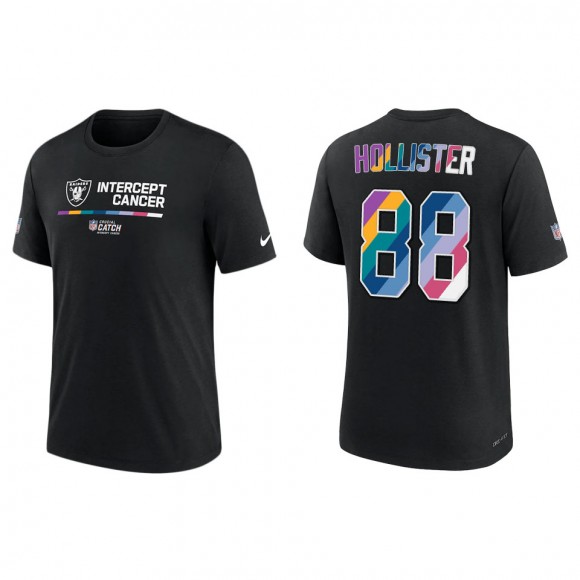Jacob Hollister Las Vegas Raiders Black 2022 NFL Crucial Catch Performance T-Shirt