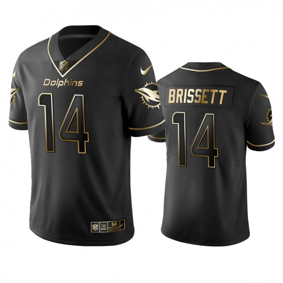 Jacoby Brissett Dolphins Black Golden Edition Vapor Limited Jersey