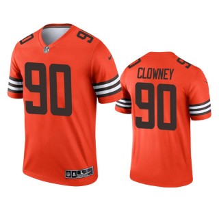 Cleveland Browns Jadeveon Clowney Orange Inverted Legend Jersey