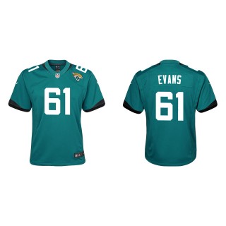 Youth Bobby Evans Jaguars Teal Game Jersey