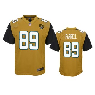 Jacksonville Jaguars Luke Farrell Gold Color Rush Game Jersey