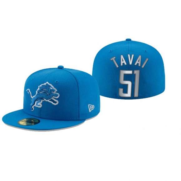 Detroit Lions Jahlani Tavai Blue Omaha 59FIFTY Fitted Hat