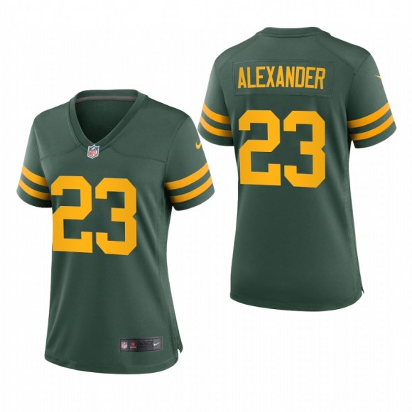 Women Packers Jaire Alexander Throwback Jersey Green Alternate Game