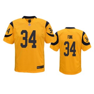 Los Angeles Rams Jake Funk Gold Color Rush Game Jersey